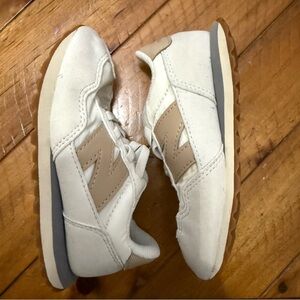 New Balance 237 Toddler White and Tan Sneakers